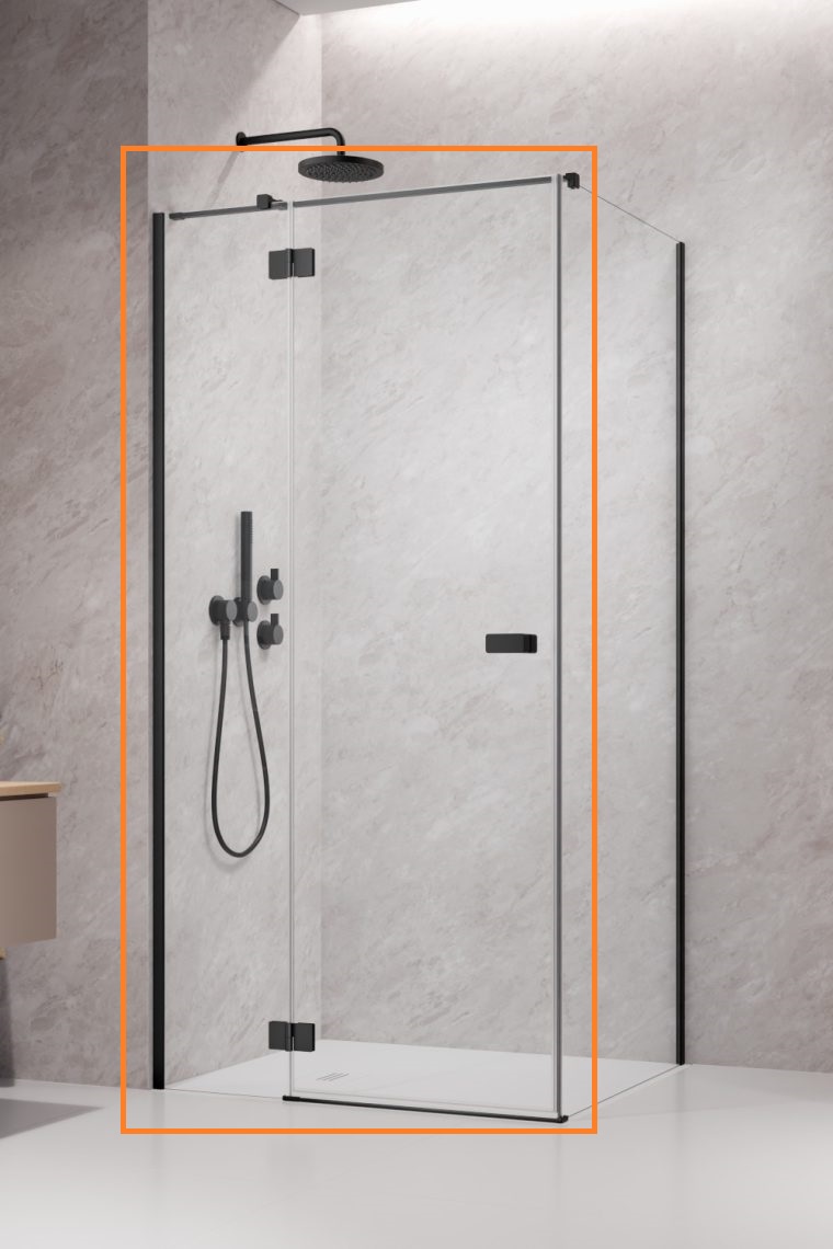 Душові двері Garda Black KDJ 120 ліві RADAWAY - Зображення