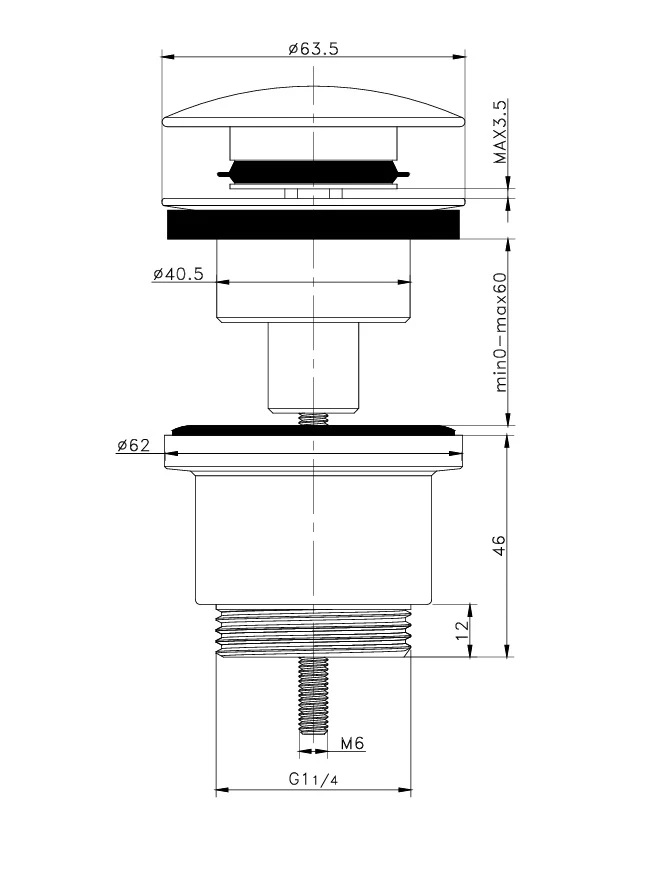 Донний клапан Click-Clack мідь HF1083-RG EMPORIA - Зображення 209698246-32e7f.jpg