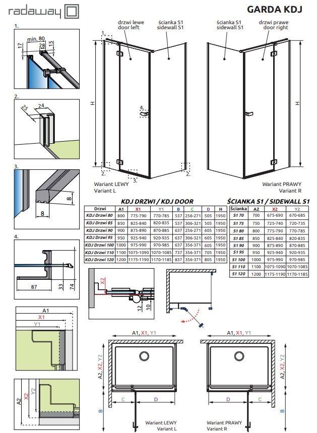 Душові двері Garda Chrome KDJ 120 праві RADAWAY - Зображення 209776455-c7c2c.jpg