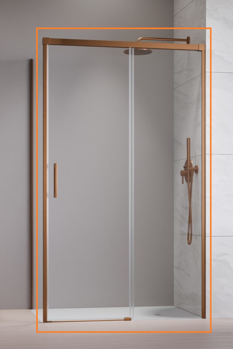 Душові двері Idea Brushed Copper KDJ 110 ліві RADAWAY - Зображення