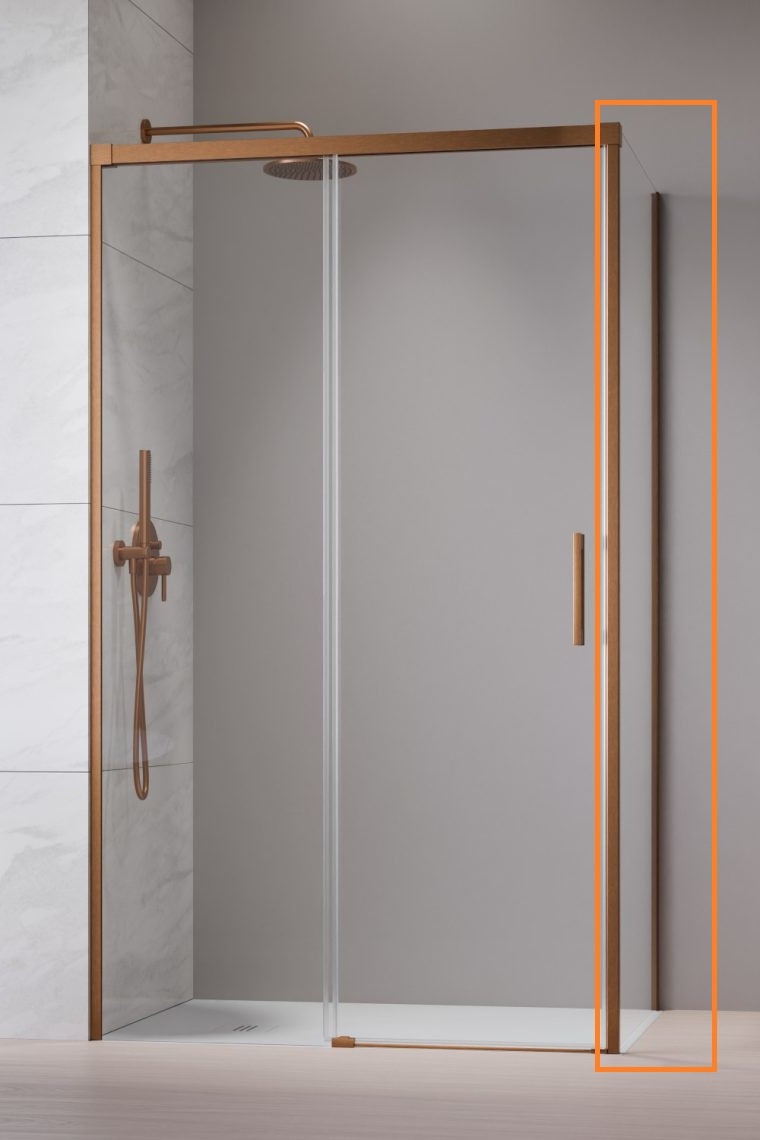 Бокова стінка Idea Brushed Copper KDJ S1 90 права RADAWAY - Зображення