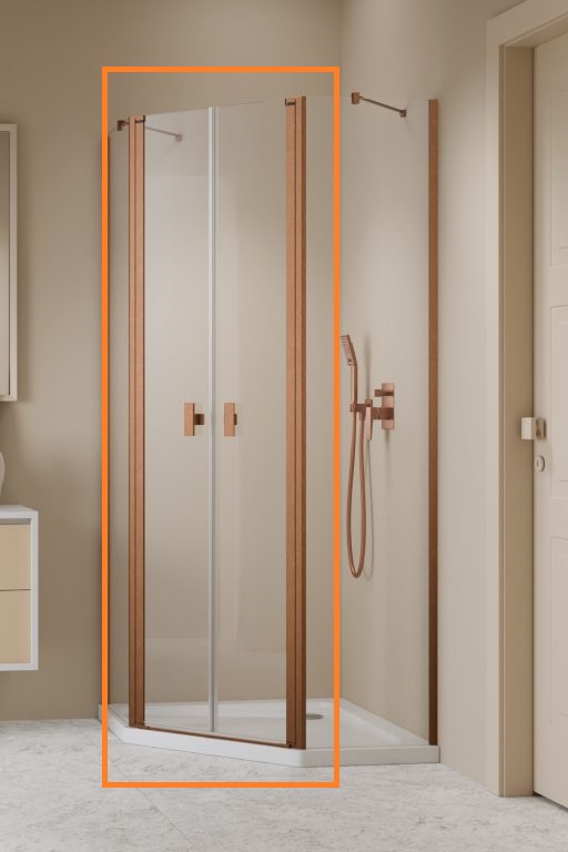 Душові двері NES Brushed Copper PTD RADAWAY - Зображення 210409270-d60d5.jpg