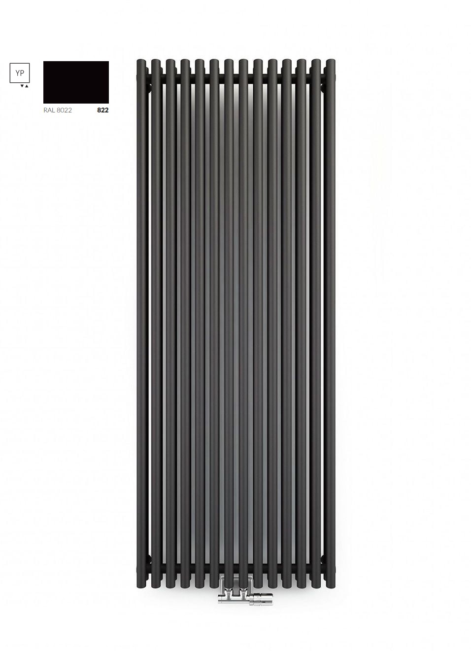 Рушникосушка Tune VWD 290x1800 Ral 8022 WGTUV180029K822YP Terma - Зображення