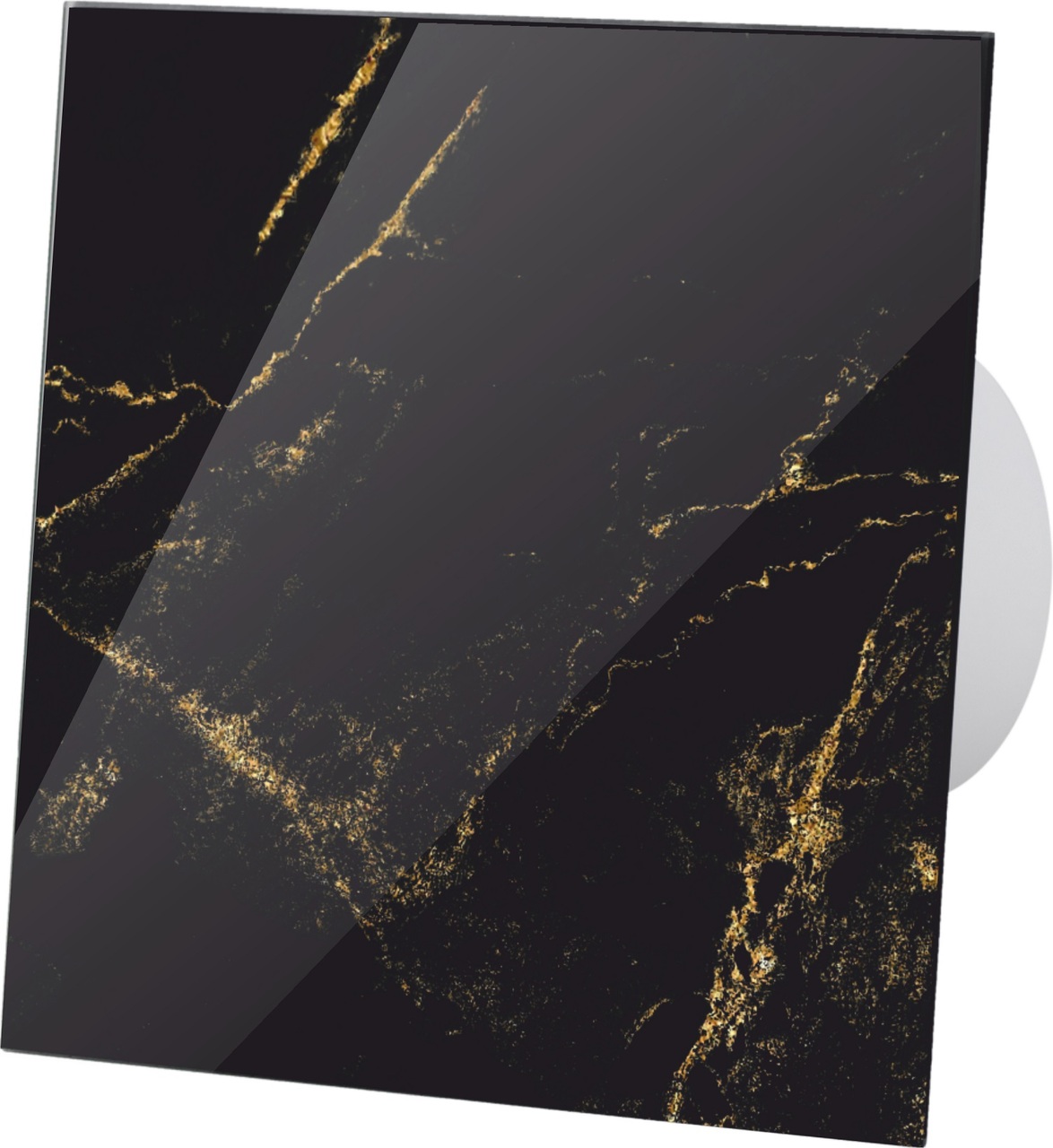 Панель для витяжного вентилятора Marble Black Gold Glass 01-186 AirRoxy - Зображення