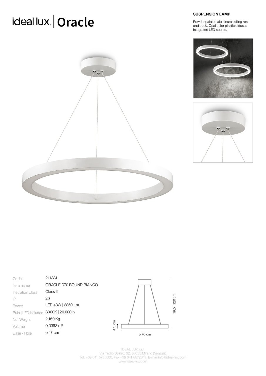 Люстра ORACLE D70 ROUND BIANCO (211381), IDEAL LUX - Зображення 211381_SC.jpg