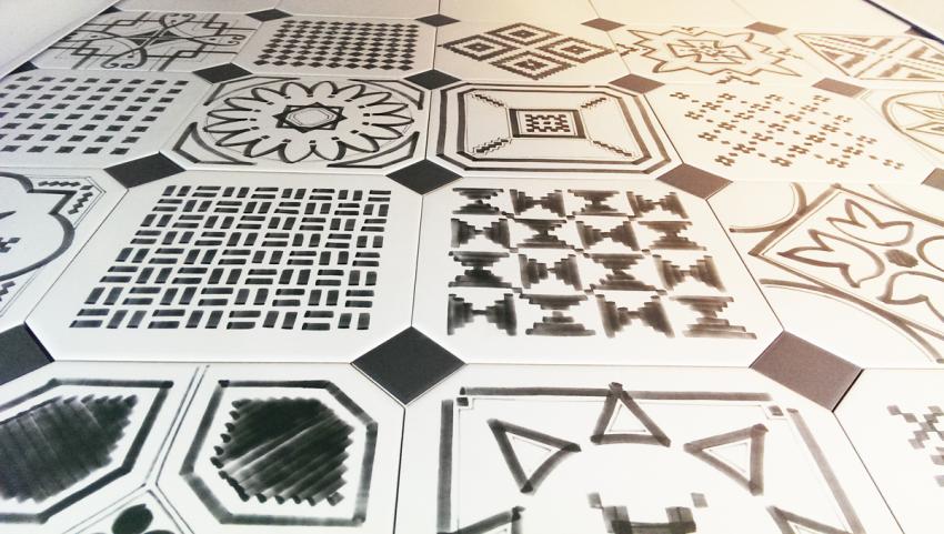 Вставка Taco Dome Antracita 40x40x8 Vives - Зображення 211566-a422d.jpg