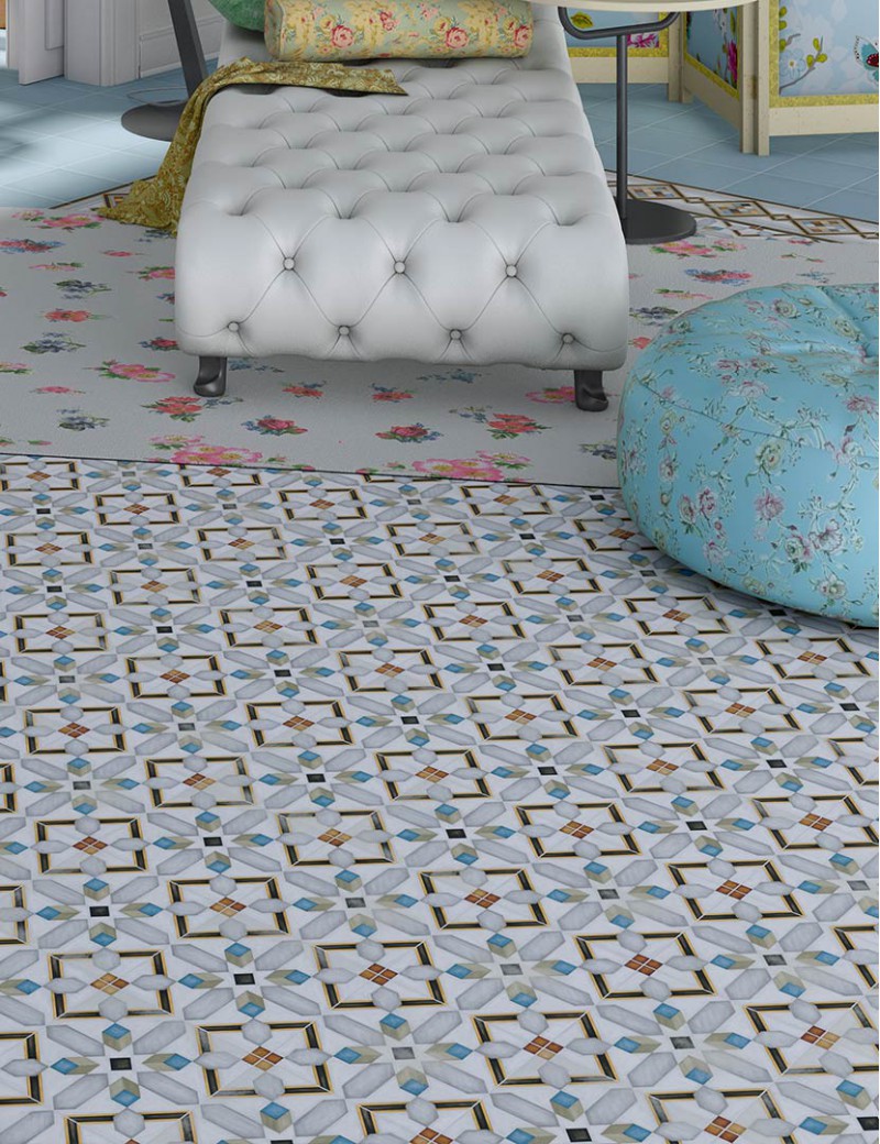 Плитка керамогранітна Vodevil Demel Multicolor декор 200x200x8 Vives - Зображення 211570-5138c.jpg