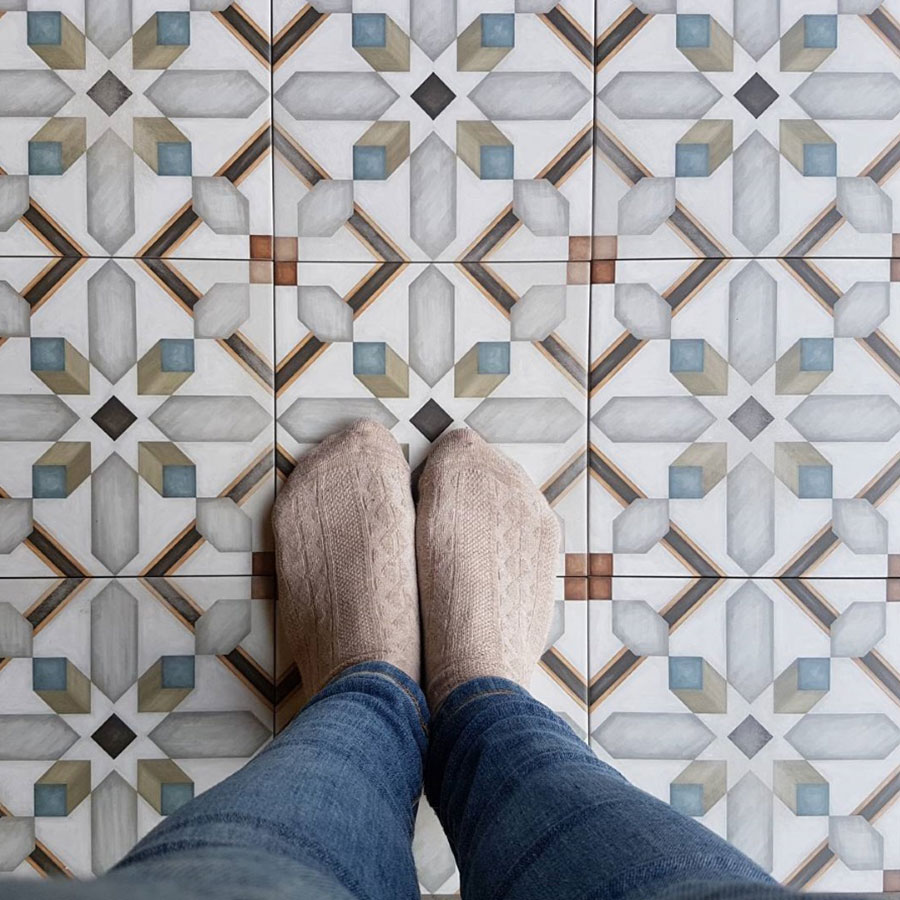 Плитка керамогранітна Vodevil Demel Multicolor декор 200x200x8 Vives - Зображення 211570-a1044.jpg