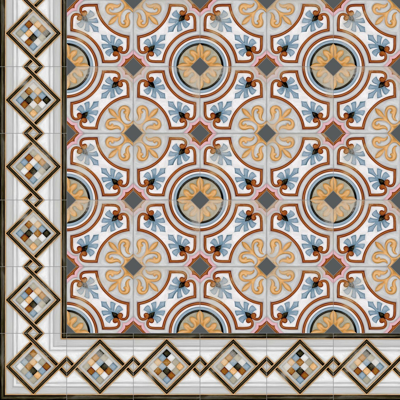 Плитка керамогранітна Pombo-3 Multicolor декор 200x200x8 Vives - Зображення 211574-136d5.jpg