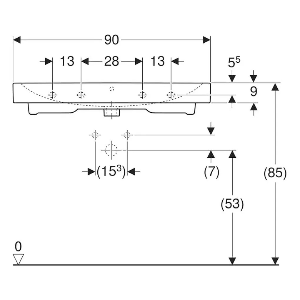 Умивальник 90 iCon 124093000 Geberit - Зображення 211615910-5bf84.jpg