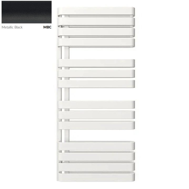 Рушникосушка Warp S 1110x500 Ral Metallic Black WLWAS111050KMBCE1DRYM Terma - Зображення