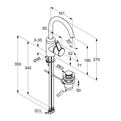 Змішувач для умивальника DN 10 Zenta (382550575), Kludi - Зображення 212056-f721a.jpg
