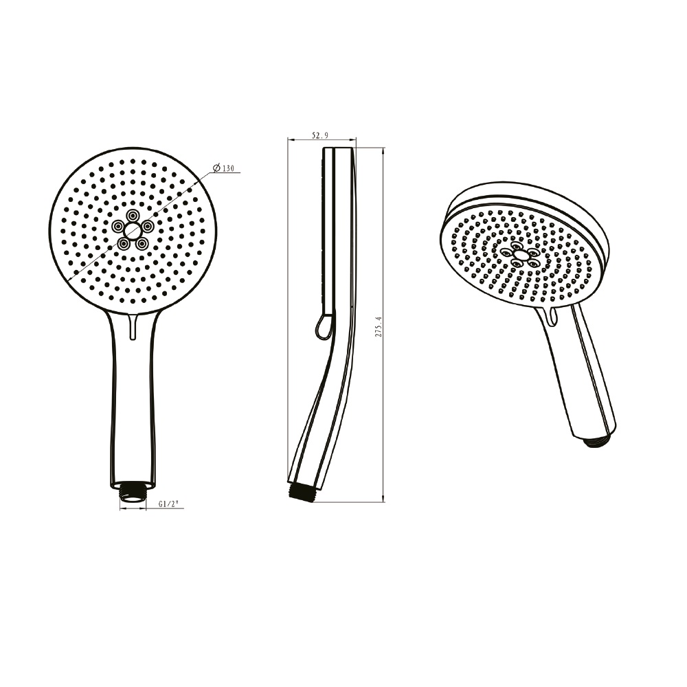 Лійка для ручного душу золото брашоване 040733GN EMPORIA - Зображення 212212372-e78e7.jpg