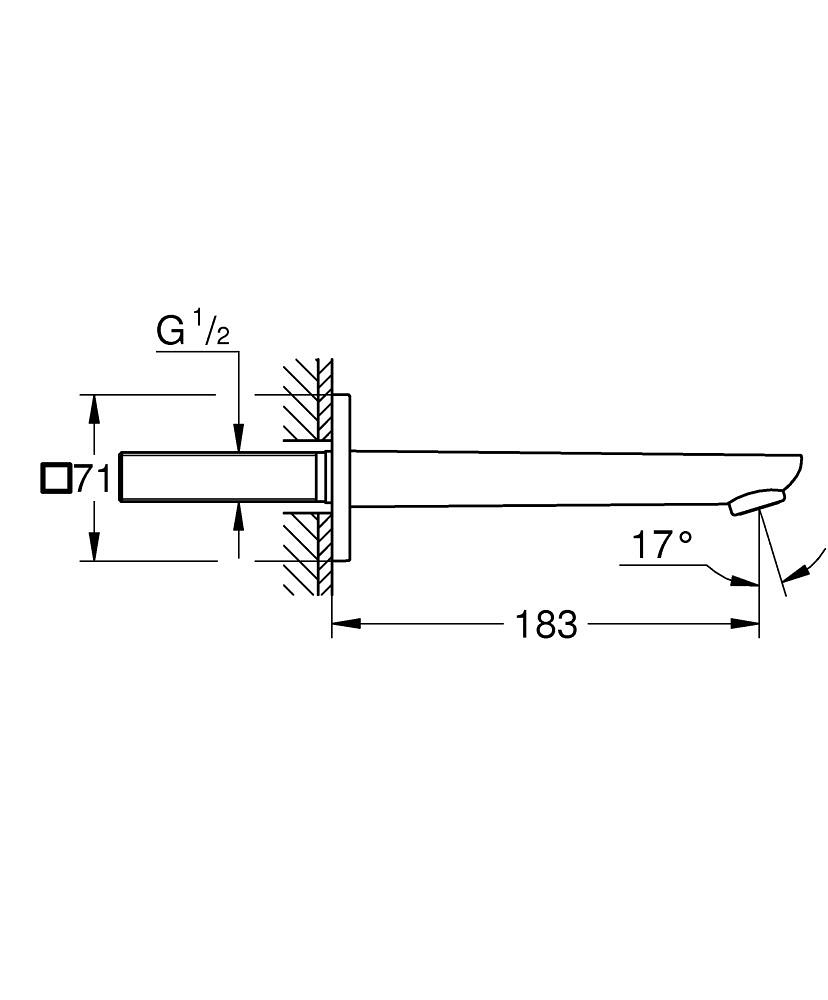 Вилив для ванни Cubeo чорний matt 1017792430 Grohe - Зображення 212291973-e7872.jpg