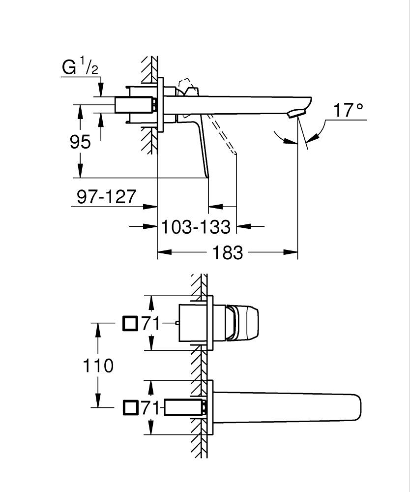 Змішувач для умивальника Cubeo M-Size 1017880000 Grohe - Зображення 212291976-c71a2.jpg