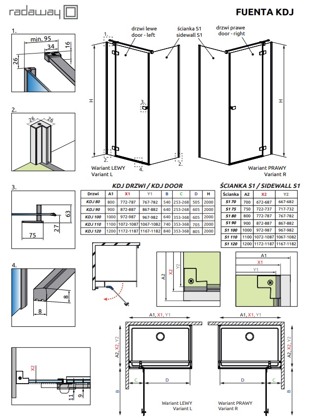 Душові двері Fuenta Chrome KDJ 100 L RADAWAY - Зображення 212879609-f7d55.jpg