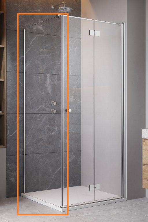 Бокова стінка Essenza Chrome KDJ+S 120x200 RADAWAY - Зображення