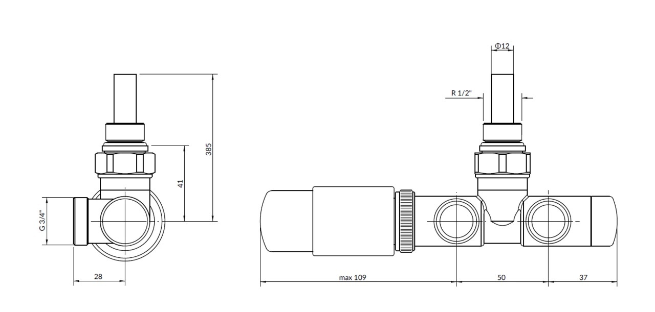 Набір вентилів інтегрований термостатичний правий Ral 7004 Unico All in One Terma - Зображення 213009329-9bf51.jpg