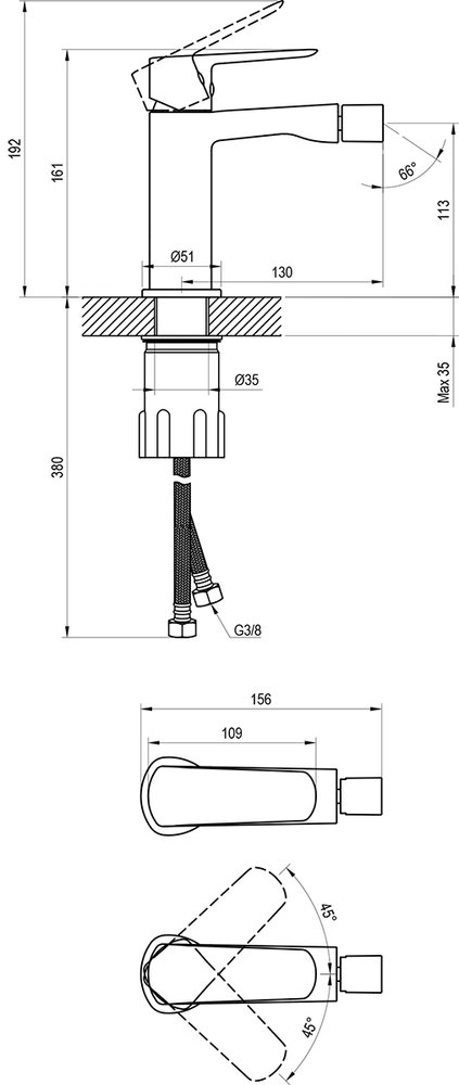 Змішувач для біде LF 056.20BL Life Black X070481 RAVAK - Зображення 213139300-d3ddf.jpg
