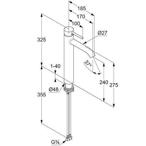 Змішувач для умивальника Bozz New 240 38286N576 нікель брашований Kludi - Зображення 213350852-8db3c.jpg