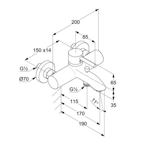 Змішувач для ванни DN 15 Bozz 38691N576 нікель брашований Kludi - Зображення 213350853-c1db3.jpg