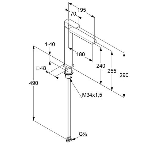 Змішувач для умивальника Renon 240 DN 15 42298N075 брашоване золото Kludi - Зображення 213588570-59b85.jpg