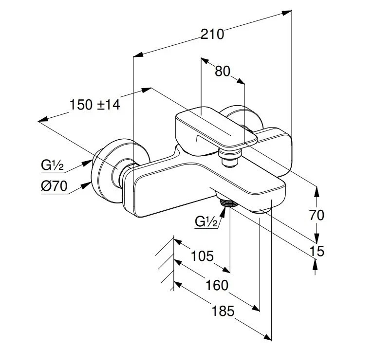 Змішувач для ванни RENON 42691N175 бронза брашована Kludi - Зображення 213588574-9cb04.jpg