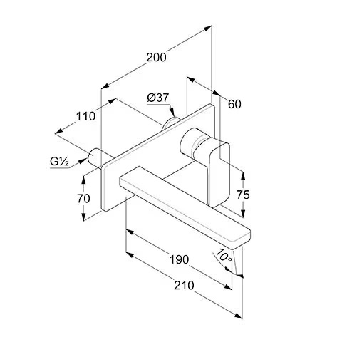 Змішувач для умивальника Renon 210 422440575 Хром Kludi - Зображення 213588587-e623c.jpg
