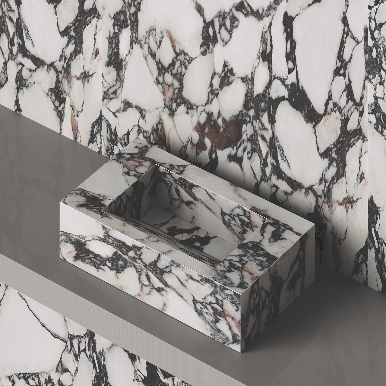 Умивальник керамогранітний зі скошеною чашею SGWTO 800 накладний Котто Кераміка - Зображення