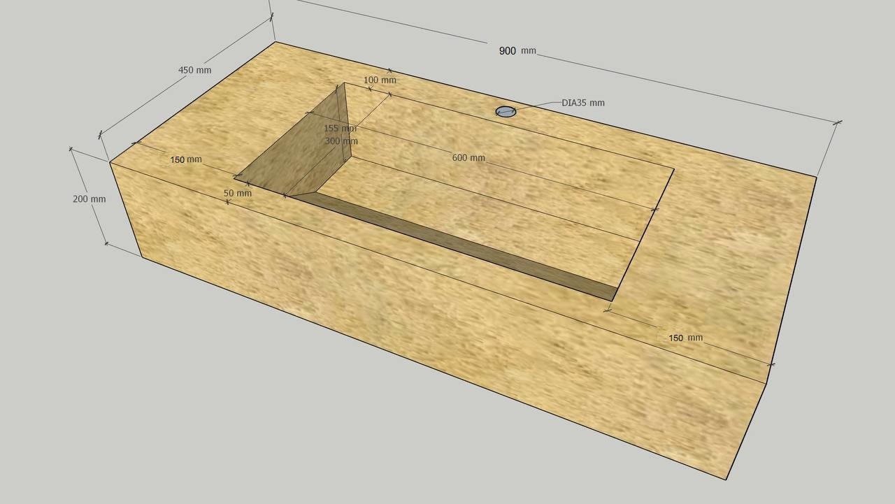 Умивальник керамогранітний зі скошеною чашею SGWTO 900 накладний Котто Кераміка - Зображення 213888767-95c80.jpg