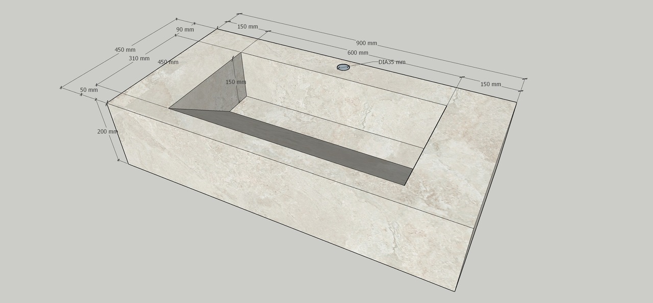Умивальник керамогранітний зі скошеною чашею SGWTO 900 накладний Котто Кераміка - Зображення 213888767-c4ca4.jpg