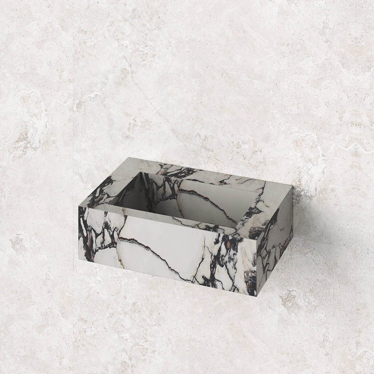 Умивальник керамогранітний з прямою чашею SGWHTS 700 підвісний Котто Кераміка - Зображення