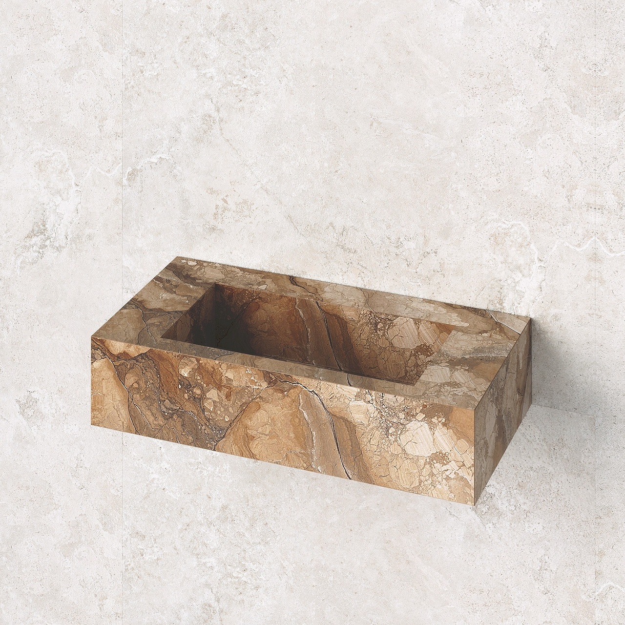 Умивальник керамогранітний з прямою чашею SGWHTS 900 підвісний Котто Кераміка - Зображення