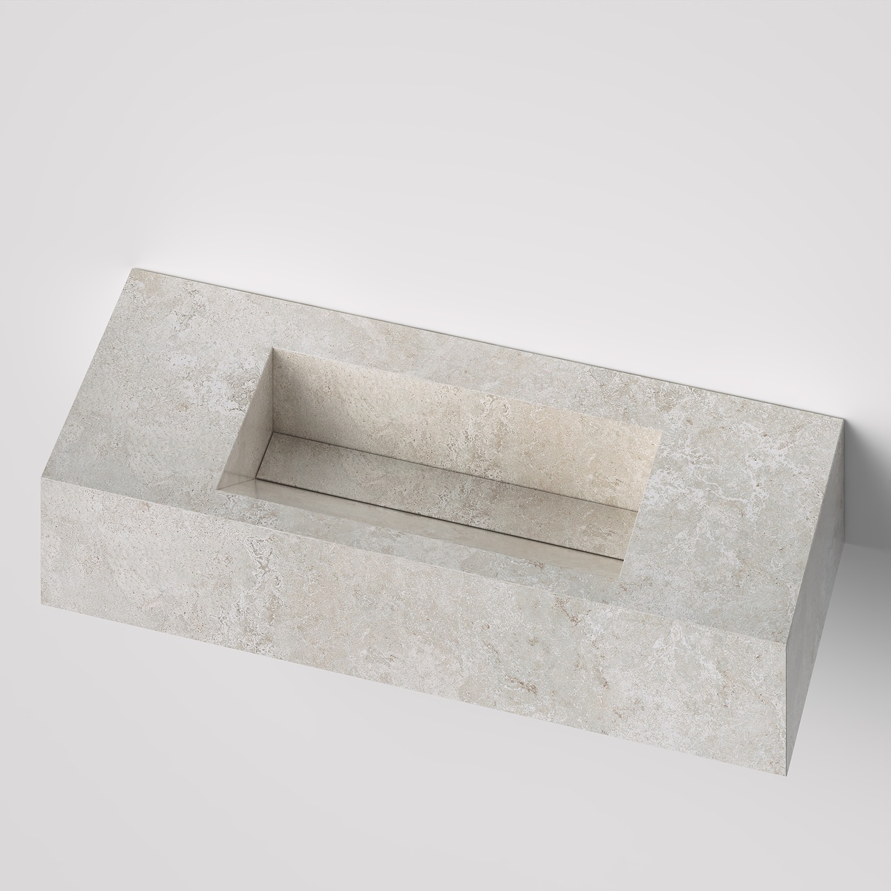 Умивальник керамогранітний зі скошеною чашею SGWHTO 1200 підвісний Котто Кераміка - Зображення