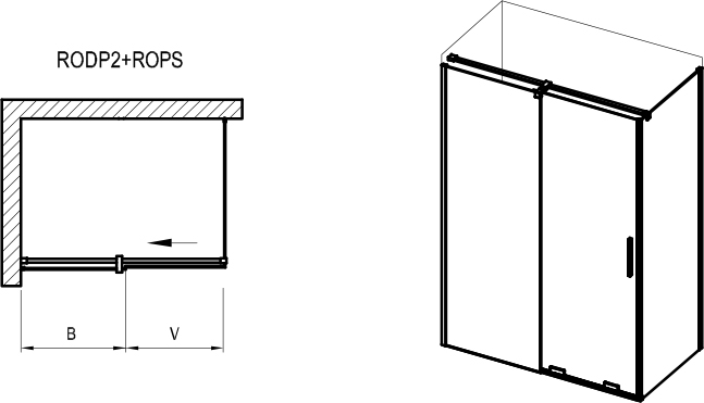 Душова стінка нерухома одноелементна ROPS-80 Transparent X90V40C00Z1 RAVAK - Зображення 214845519-5a539.jpg