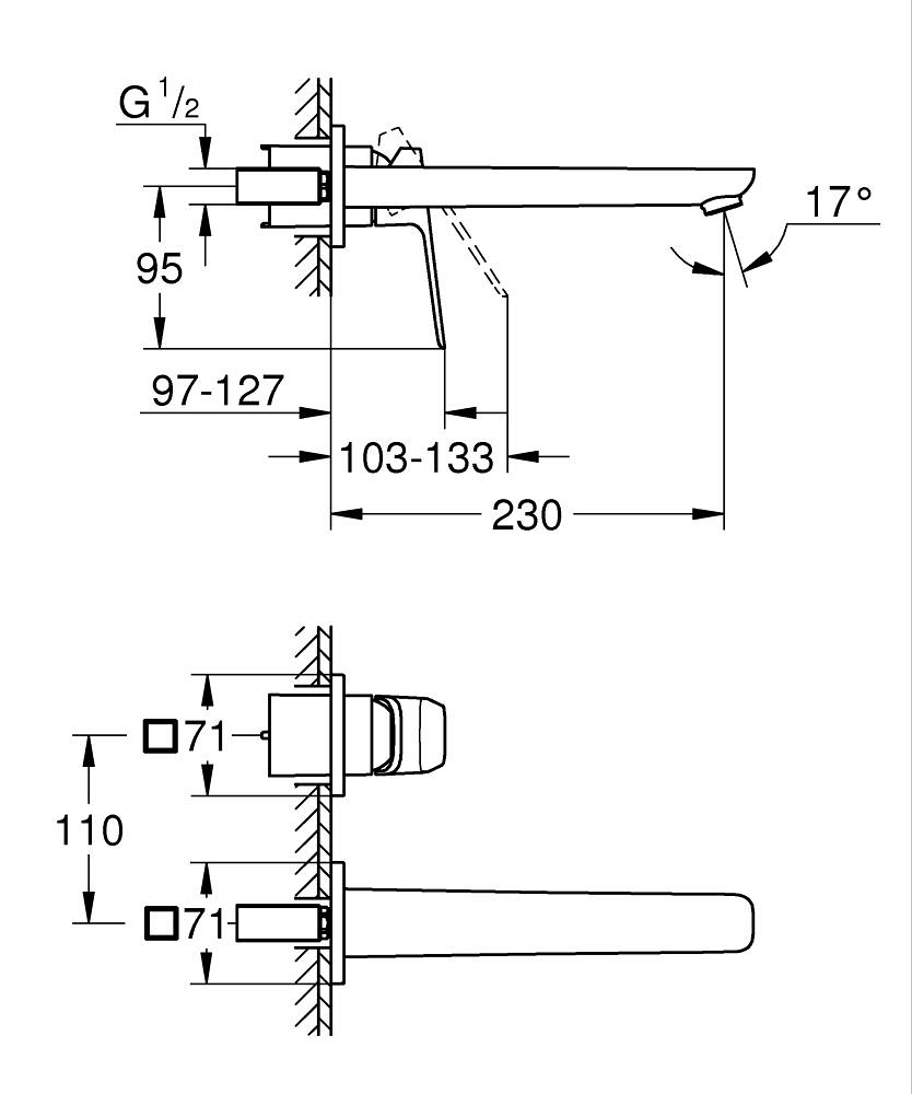 Змішувач для умивальника Cubeo L-Size чорний matt 1017892430 Grohe - Зображення 215180804-4cb0e.jpg