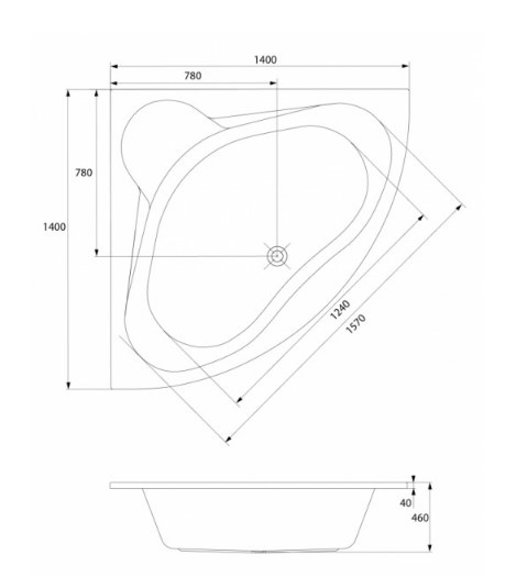 Ванна кутова Venus 140х140, Cersanit - Зображення 215833-fcb28.jpg