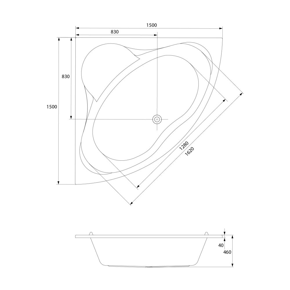 Ванна кутова Venus 150x150, Cersanit - Зображення 215844-d18b2.jpg