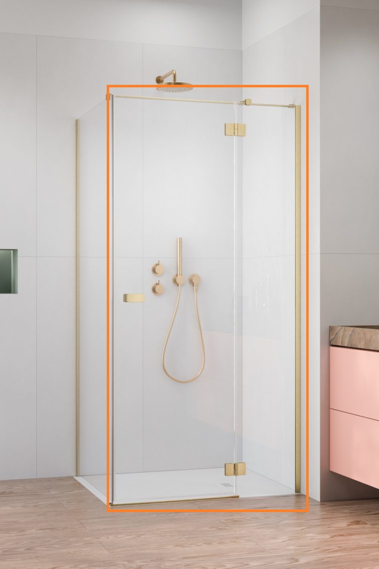 Душові двері Garda Brushed Gold KDJ 100 праві RADAWAY - Зображення 216499169-b1842.jpg