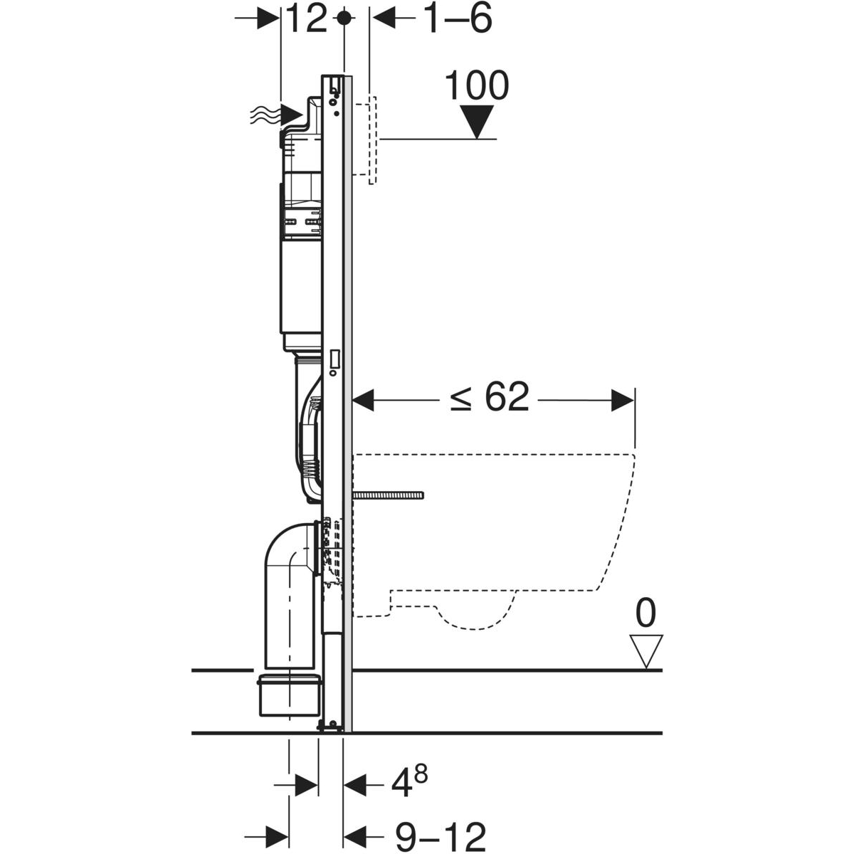 Комплект Інсталяція для унітаза Duofix Delta + Кнопка зливу Delta 50 чорний matt 458.135.14.2 GEBERIT - Зображення 216499174-5eb5b.jpg