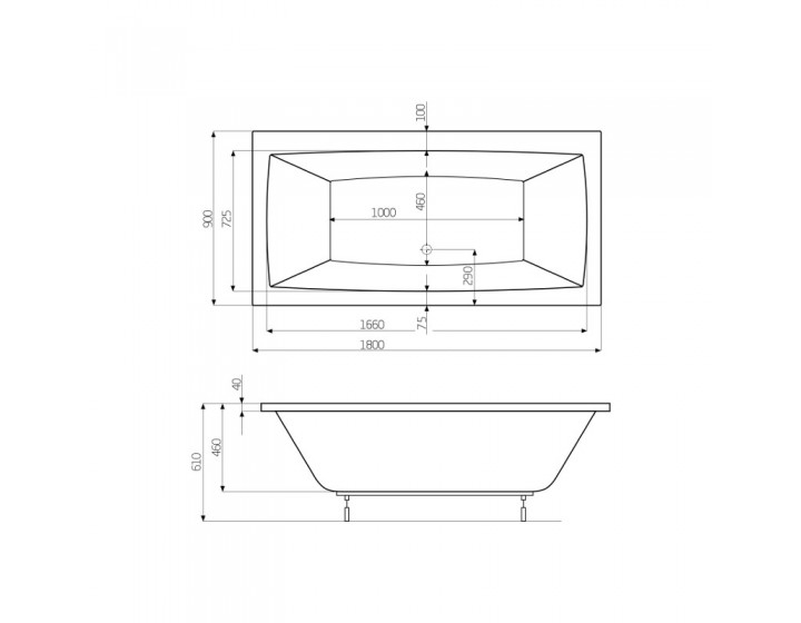 Ванна прямокутна Vita 180x90, Roca - Зображення 216500-b7871.jpg