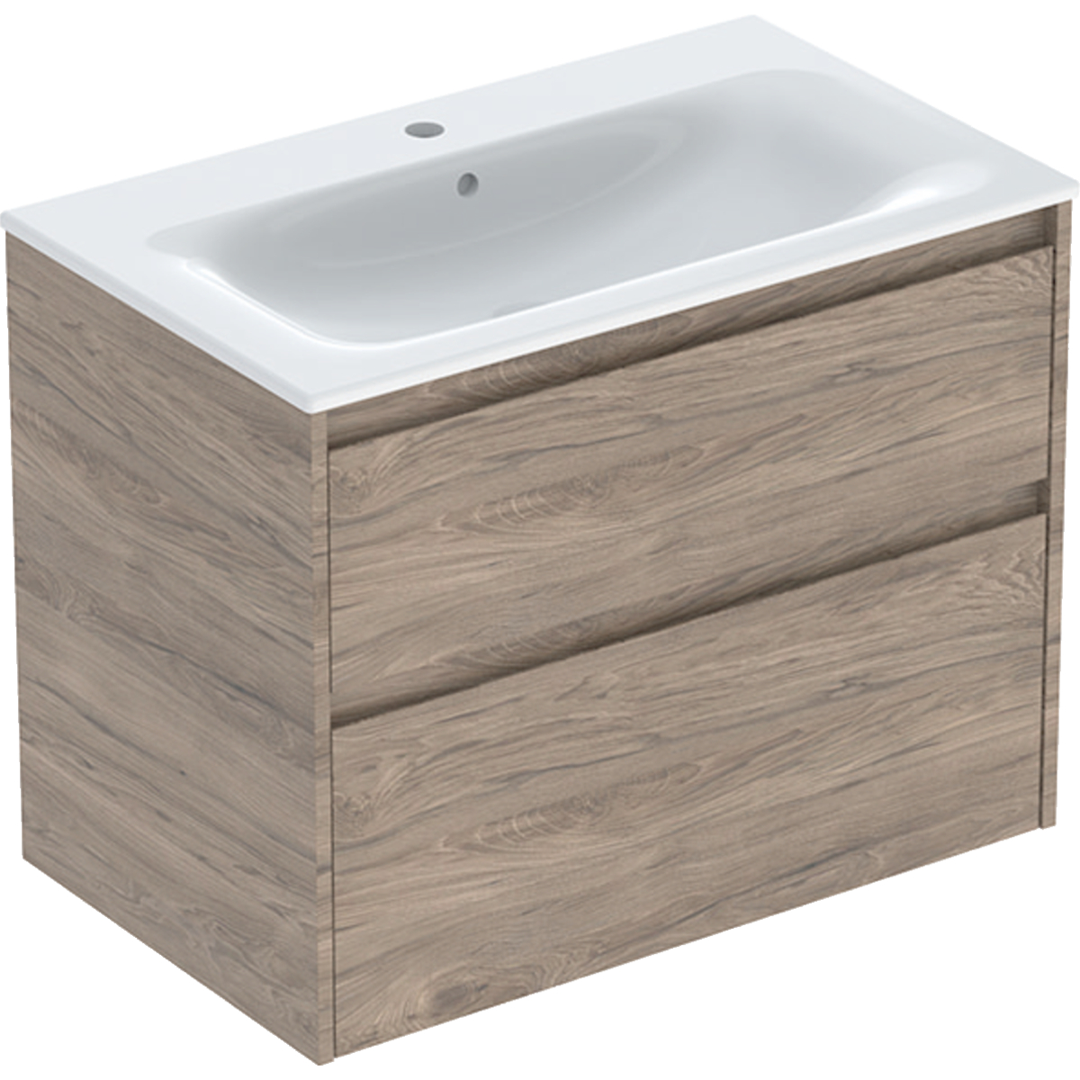 Шафка з умивальником 60 Selnova Square Slim rim 504.139.JR.1 Geberit - Зображення