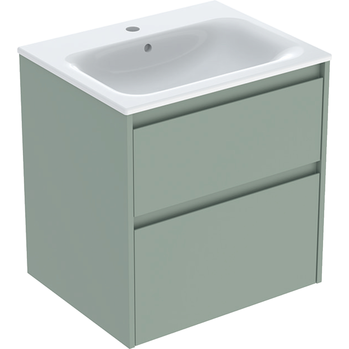Шафка з умивальником 60 Selnova Square Slim rim 504.138.IK.1 Geberit - Зображення