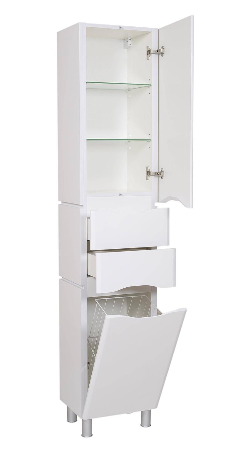 Пенал підлоговий правий Венеція Біла, Аква Родос - Зображення 216813-28544.jpg