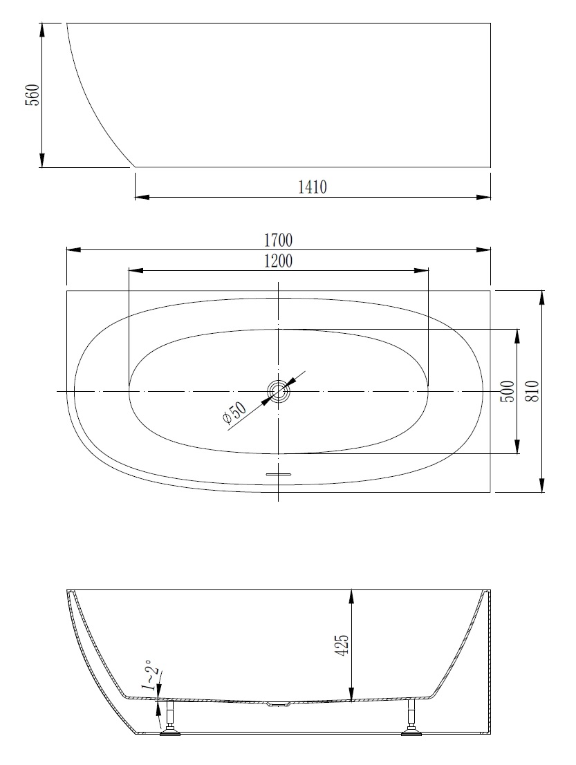 Ванна Neris права 170 BEVISA-31503170R EMPORIA - Зображення 216840400-b459d.jpg