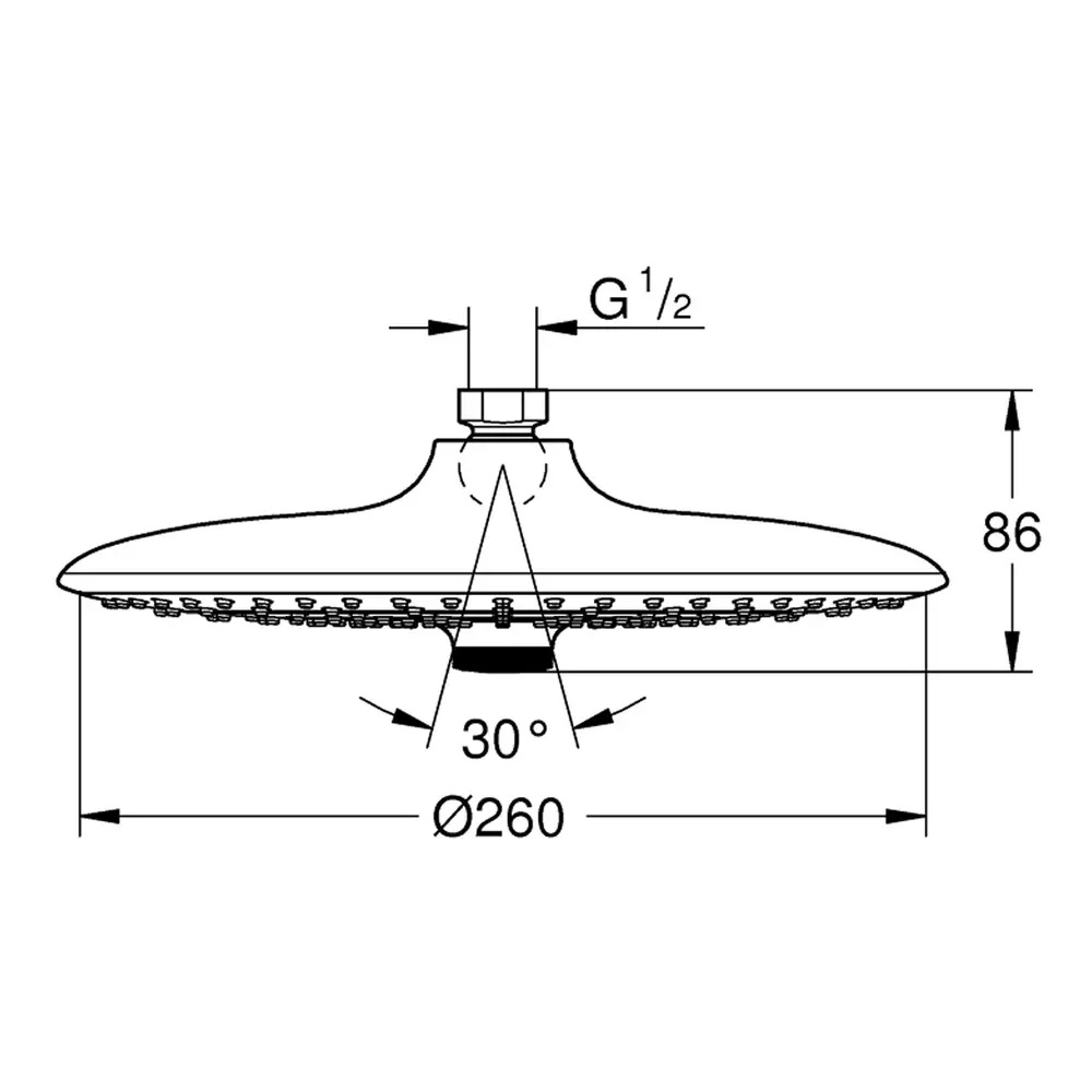 Верхній душ Euphoria 260 26455000 Grohe - Зображення 217079320-37ee8.jpg