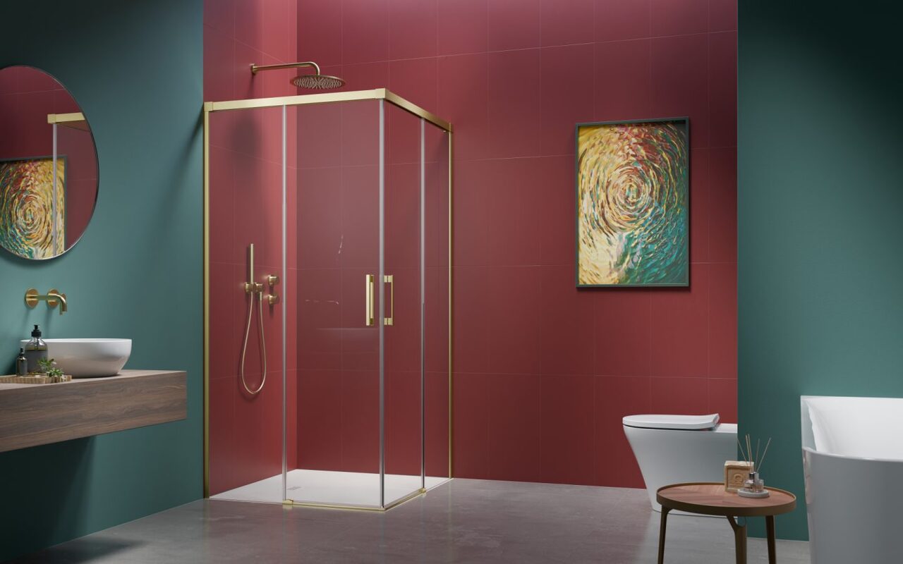 Душова кабіна (половина) Idea 6 Brushed Light Gold KDD 110 ліва RADAWAY - Зображення 217343251-d7446.jpg