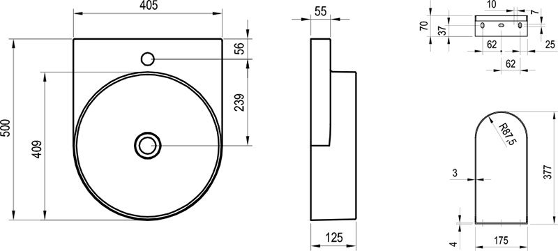 Умивальник Yard 400 XJX01240002 RAVAK - Зображення 21762735-af0f3.jpg