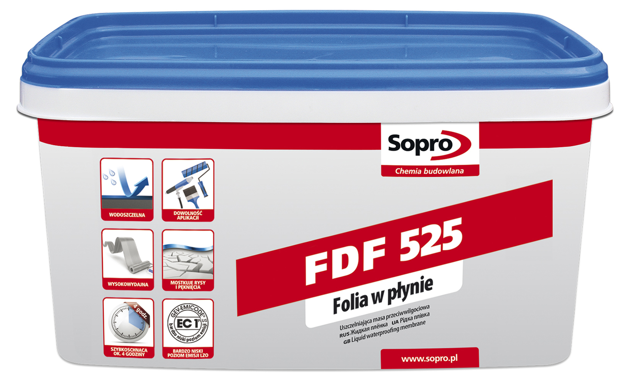 Гідроізоляційний розчин Sopro FDF 525 (20 кг) - Зображення