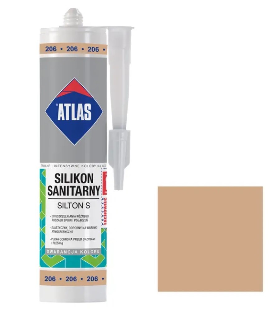 Силікон Atlas Silton S №206 капучино (280 мл) - Зображення